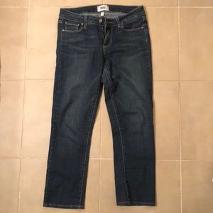 Paige Premium Denim Cropped Skyline Straight Jeans 25”